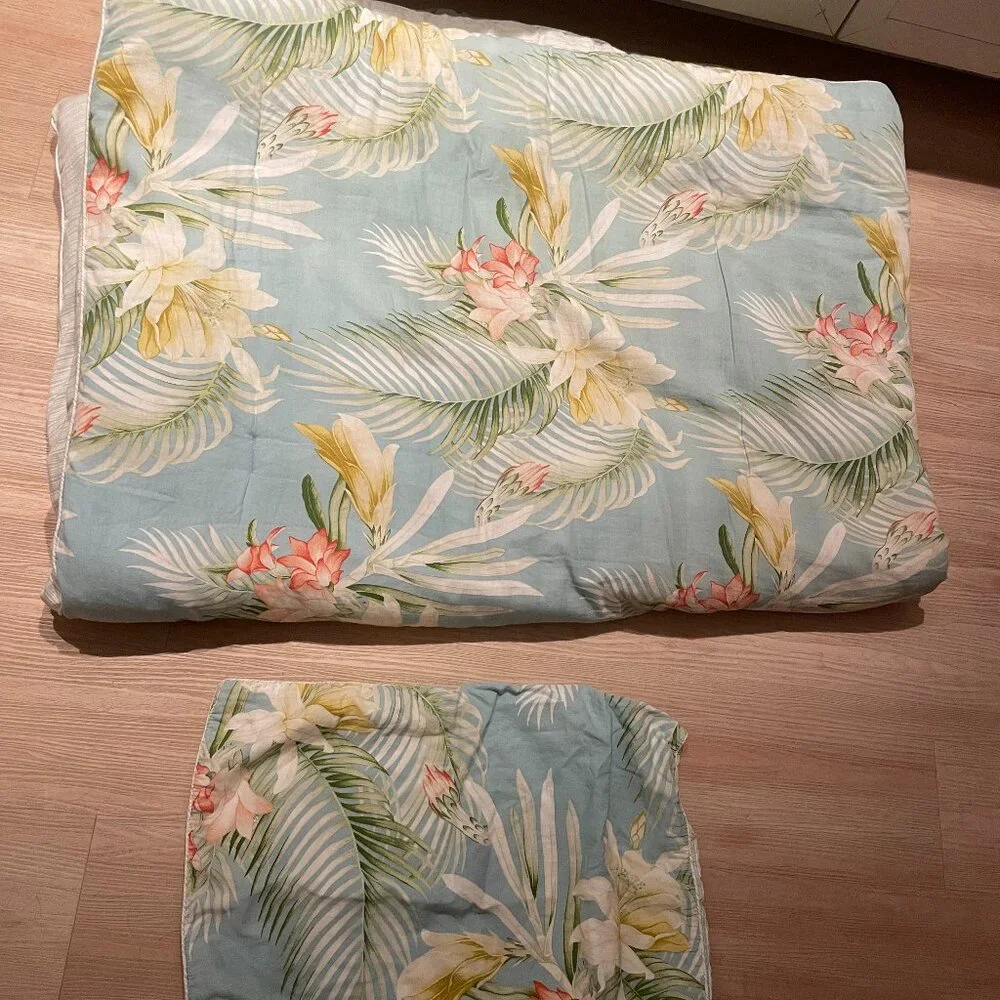 Tommy Bahama Home Tropical Twin Set of Comforter Cover, Sham & Mattress Pad!